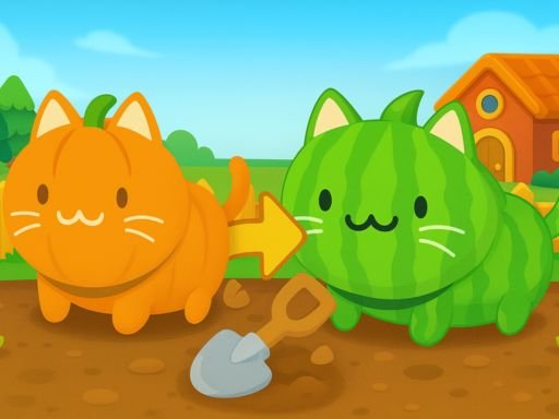 Brainrot Merge Cats: Garden Puzzle